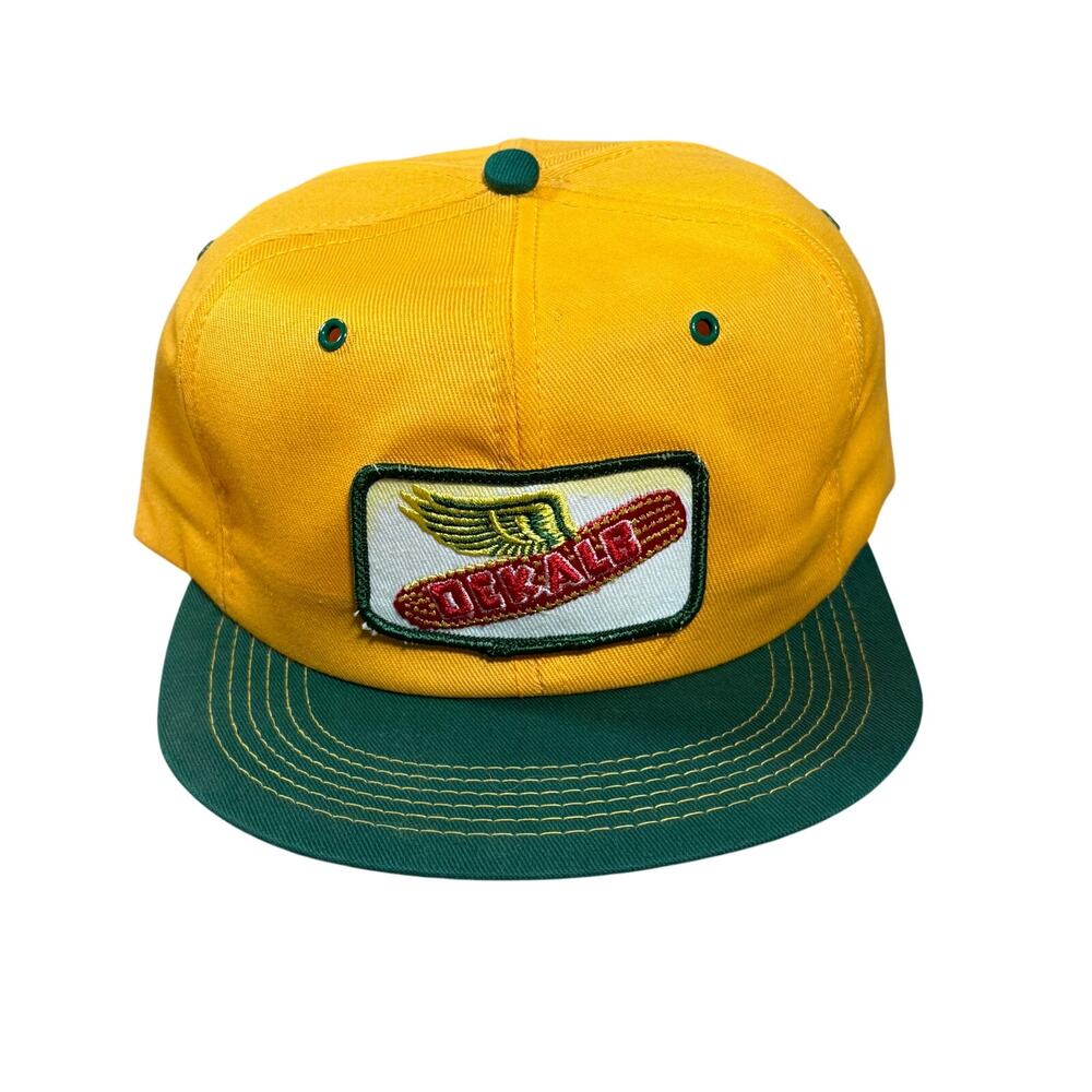 Vintage K-Brand Dekalb Snapback Hat Trucker Style Farming Agriculture Cap